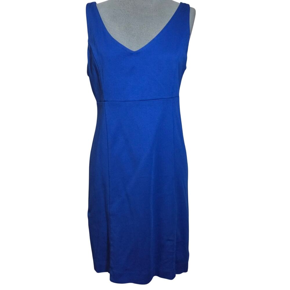 Blue Sleeveless Cotton Pull Over Dress Size Small